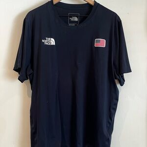 TNF Men's Dark Blue Tee with Flag Patch